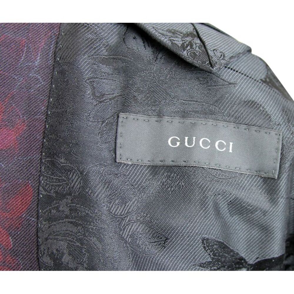 Gucci Men's Multi-Color Runway Sketch-Printed Flannel Dandy Jacket (G 50R / US - Picture 11 of 12